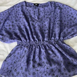 Purple Ruffle Blouse